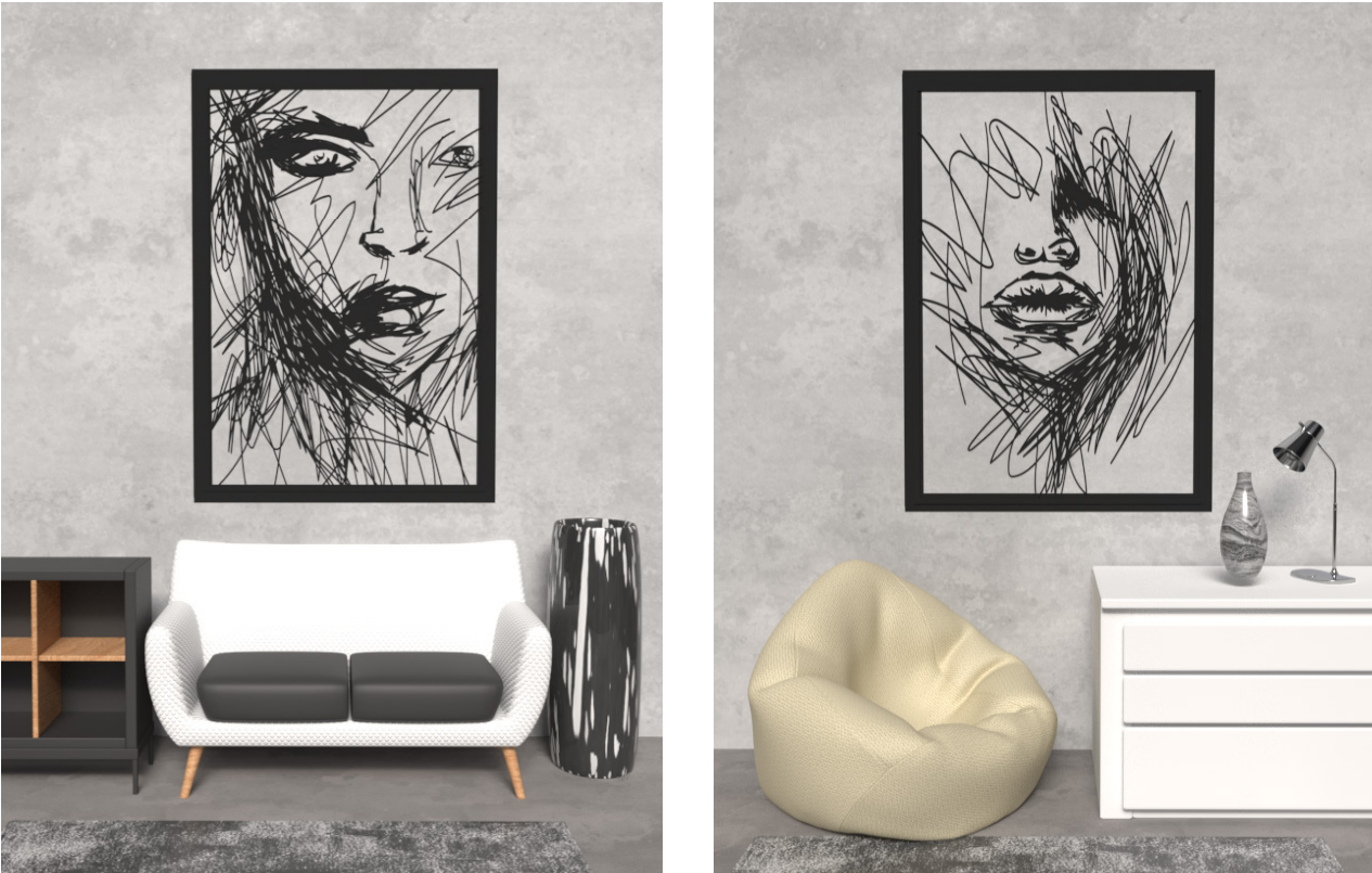 Metalowe obrazy malowane proszkowo do salonu